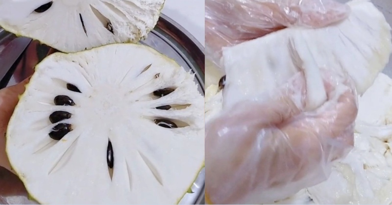 Tách múi mãng cầu và loại bỏ hạt trước khi làm mứt