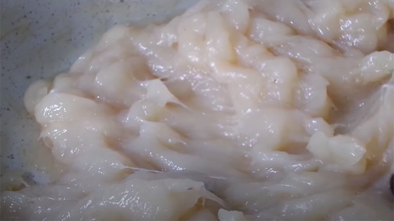 Thịt mãng cầu dẻo sau khi sên