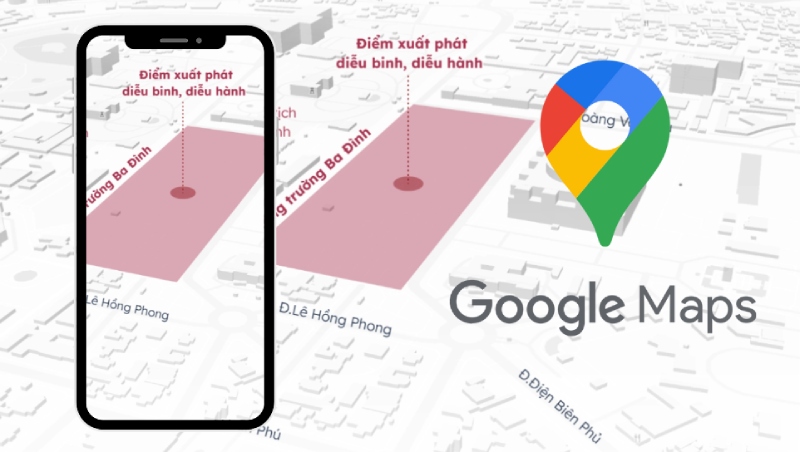 Tra tuyến đường diễu hành với google maps