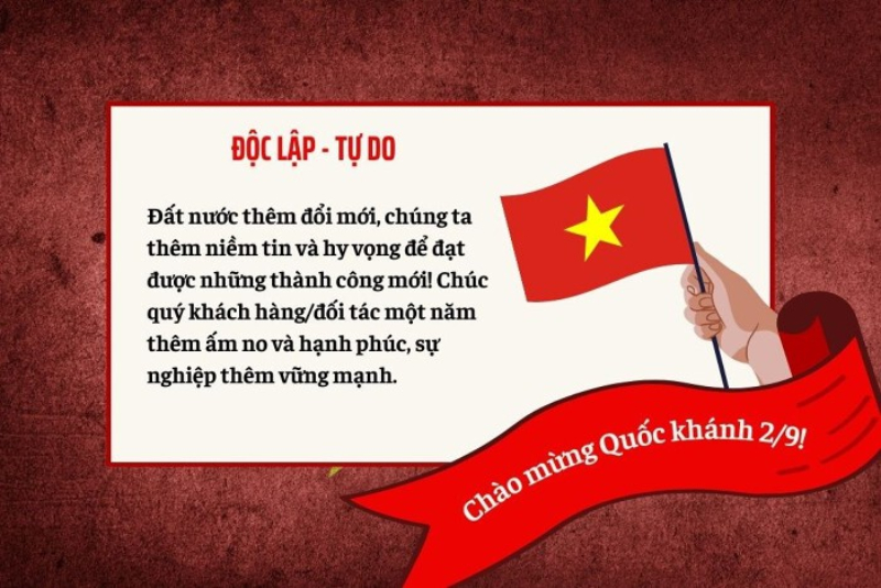 Những lời chúc trân trọng gửi đến khách hàng ngày 2/9
