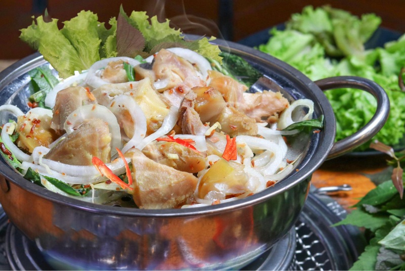 Món lòng bò hấp gừng mềm dai tự nhiên