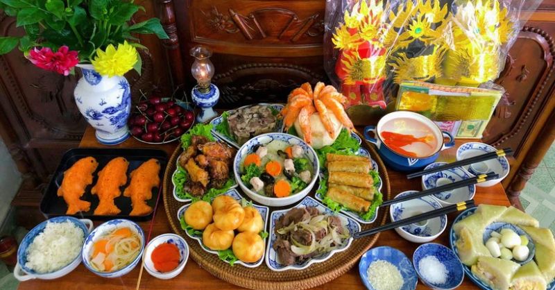 Chuẩn bị mâm cỗ cúng 23 tết