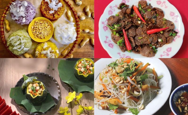 Mâm cỗ chay cúng mùng 1 Tết