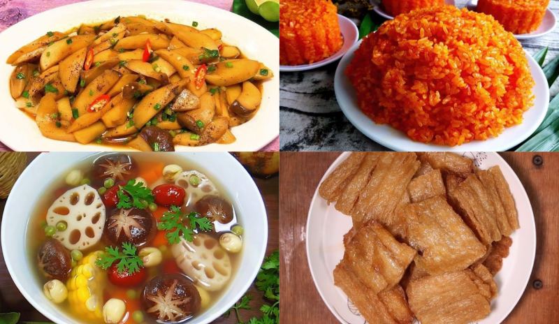 Mâm cỗ chay cúng Ông Công - Ông Táo