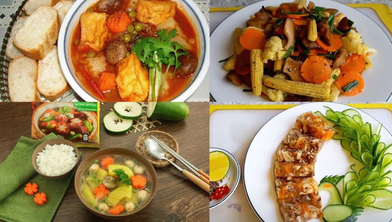 Thực đơn số 3 mâm cỗ chay ngày Tết