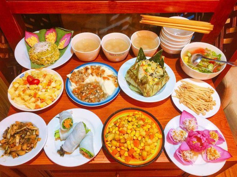 Các món chay trên mâm cỗ cúng hóa vàng ngày Tết