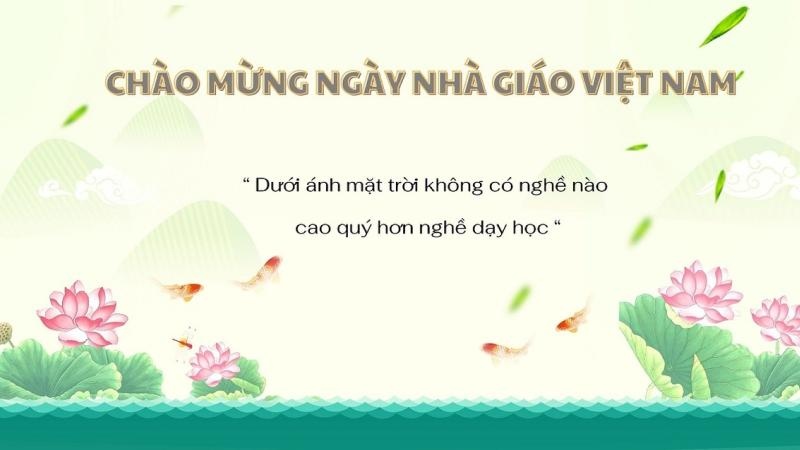 mẫu background 20/11 có trích dẫn tôn vinh nghề dạy học