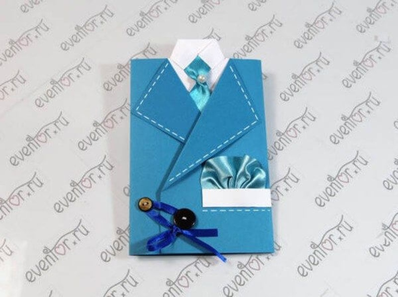 Mẫu thiệp hình áo vest