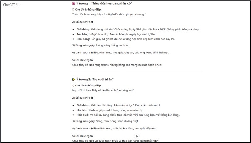 Chọn ý tưởng và tinh chỉnh bố cục rõ ràng cho bảng trang trí 20/11