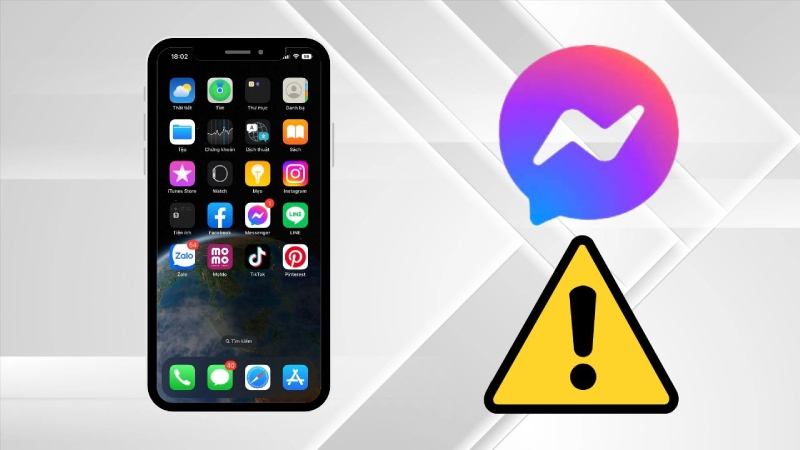 Lỗi Messenger trên iPhone với biểu tượng cảnh báo