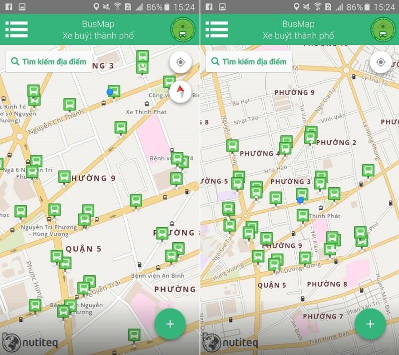 Ứng dụng bus map trên điện thoại di động