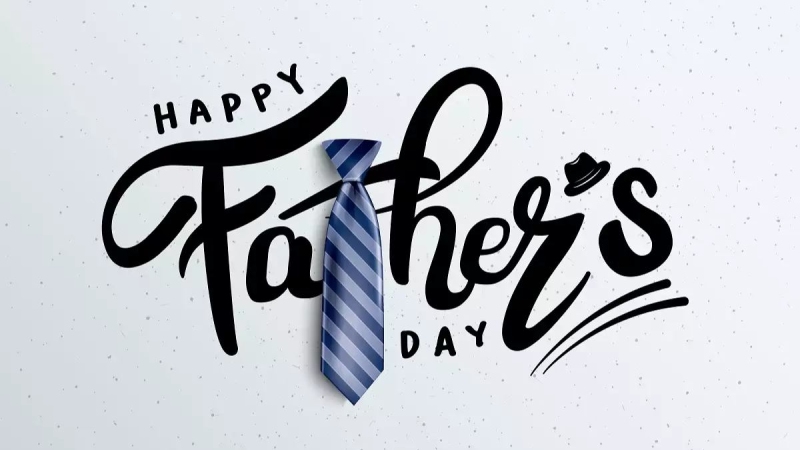 Happy father's day với biểu tượng cà vạt