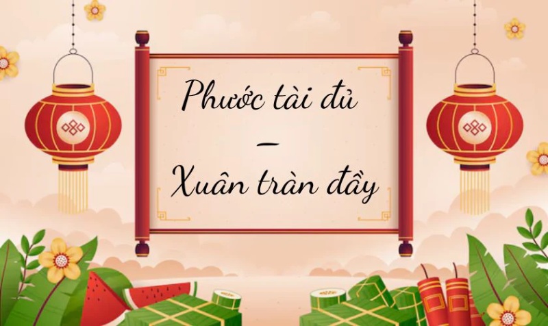 Câu đối Tết 3 chữ