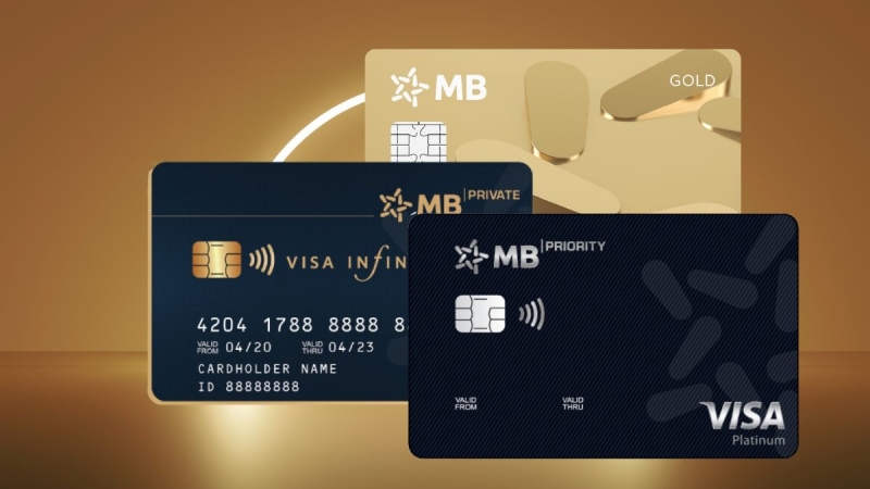 Các loại thẻ tín dụng MB Bank Visa cao cấp