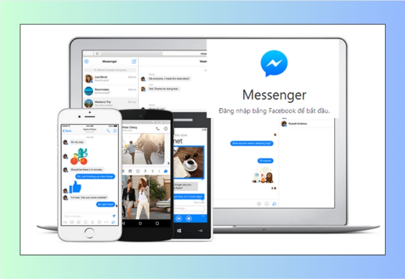 Messenger dùng trên điện thoại và máy tính