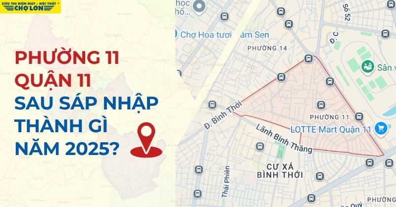 Phường 11, Quận 11, TP.HCM sáp nhập thành phường Phú Thọ