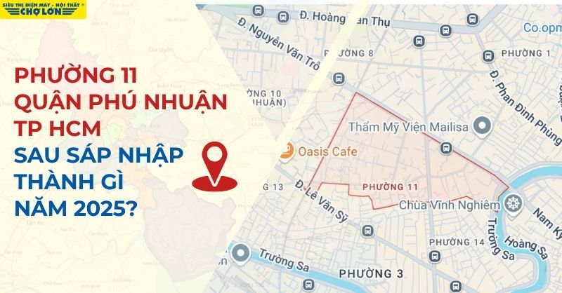 phường 11 quận Phú Nhuận sau sáp nhập đổi tên thành phường Phú Nhuận mới