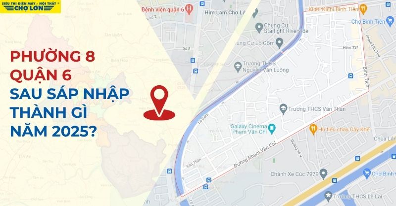 Bản đồ phường 8, quận 6 sau sáp nhập