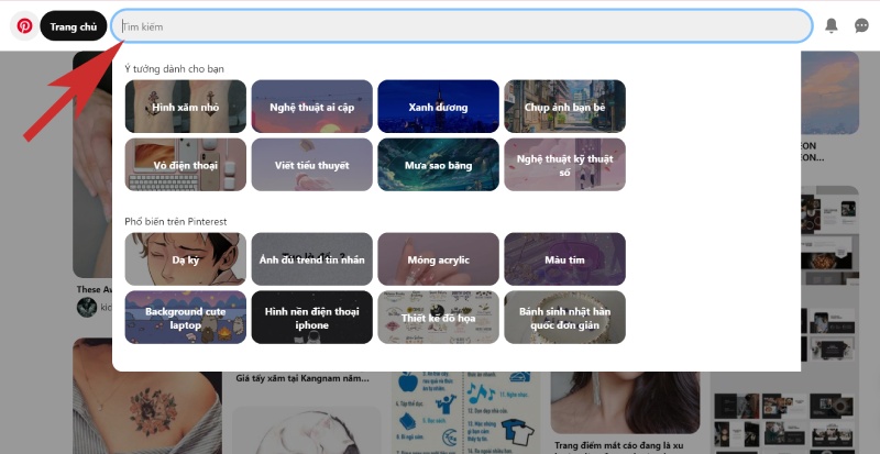 Gợi ý ý tưởng và xu hướng nổi bật trên Pinterest