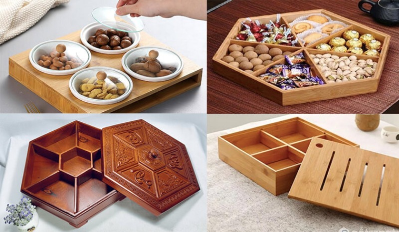 Khay đựng bánh kẹo tết sang trọng