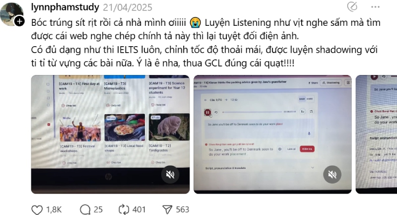 Sít rịt luyện thi IELTS