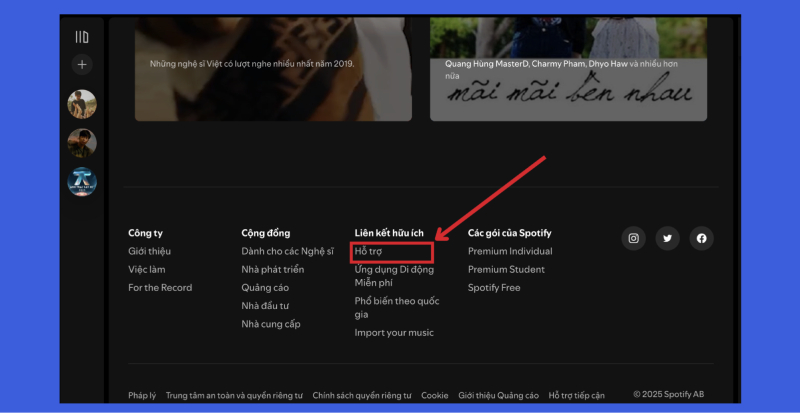 Mục hỗ trợ người dùng Spotify khi gặp lỗi nút lặp lại