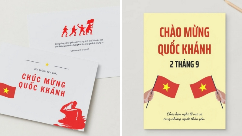 Mẫu thiệp chúc mừng thiết kế đơn giản nhưng ý nghĩa