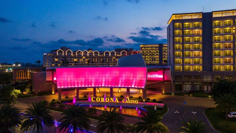 Corona Casino Phú Quốc nổi bật với ánh đèn rực rỡ về đêm