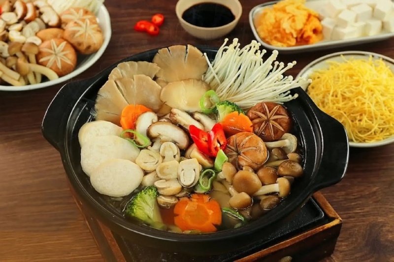 Lẩu nấm chay thanh đạm