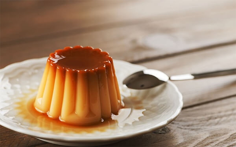 Món bánh flan caramel