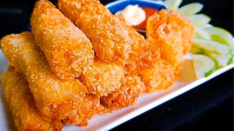 Món chả giò hải sản chiên xù sốt mayonnaise
