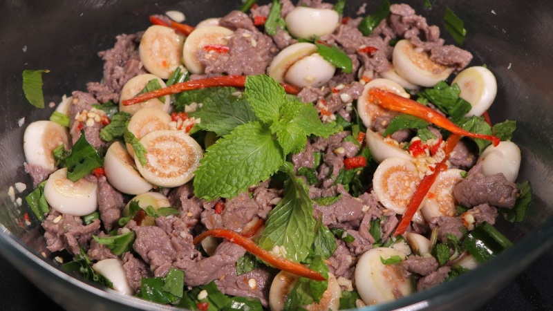 Món gỏi bò cà pháo
