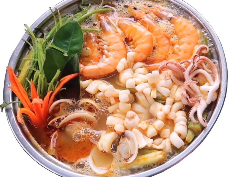 Món lẩu hải sản chua cay