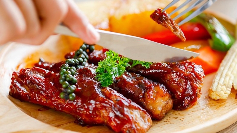 Sườn heo nướng BBQ hấp dẫn