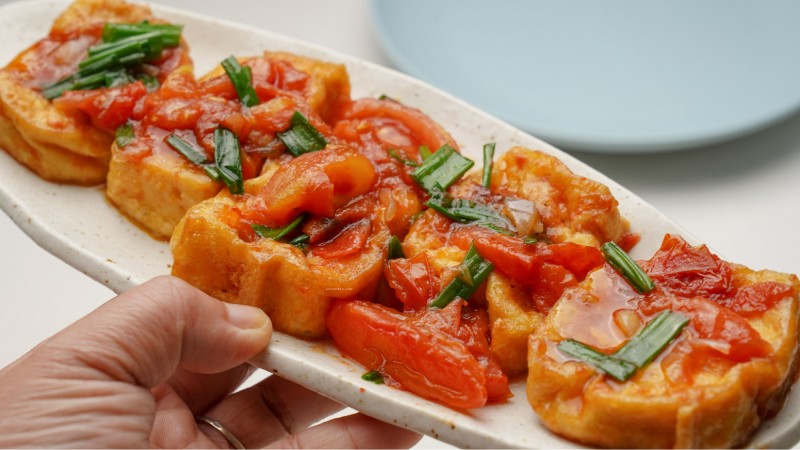 Món đậu hũ sốt cà chua