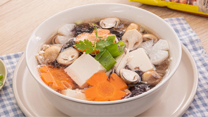 Món canh đậu hũ non chay