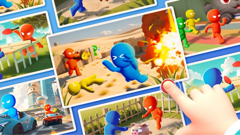 Các nhân vật trong game đều giống nhau về hình dáng nhưng khác màu sắc