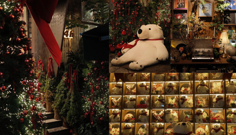 Giang Coffee gây ấn tượng bởi không gian Giáng sinh ngập sắc đỏ