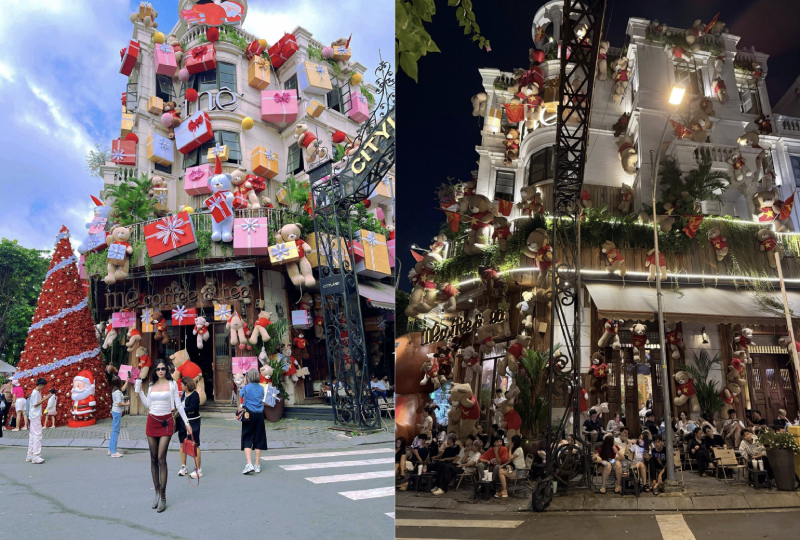 Mê Coffee phủ kín gấu bông, hộp quà sặc sỡ trong dịp Noel