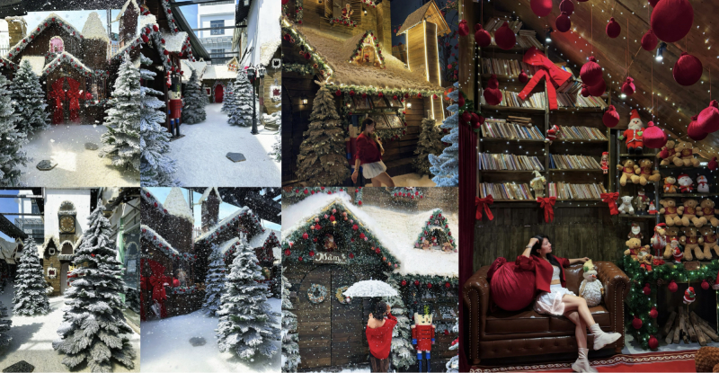 Hình ảnh check in mùa Giáng sinh tại Mâm Coffee