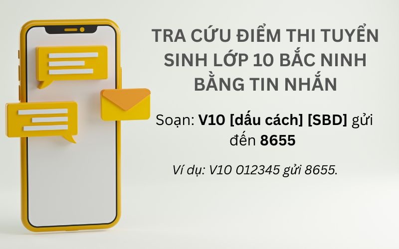 Hướng dẫn tra cứu điểm thi tuyển sinh lớp 10 Bắc Ninh bằng tin nhắn