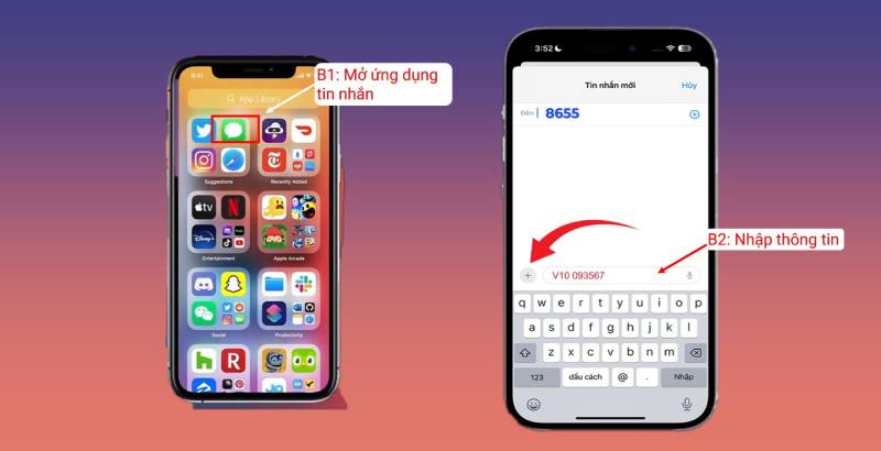 Hướng dẫn các bước tra cứu bằng SMS