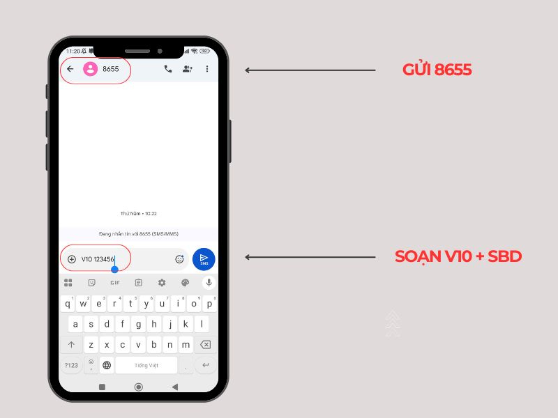 tra cứu dễ dàng thông qua SMS