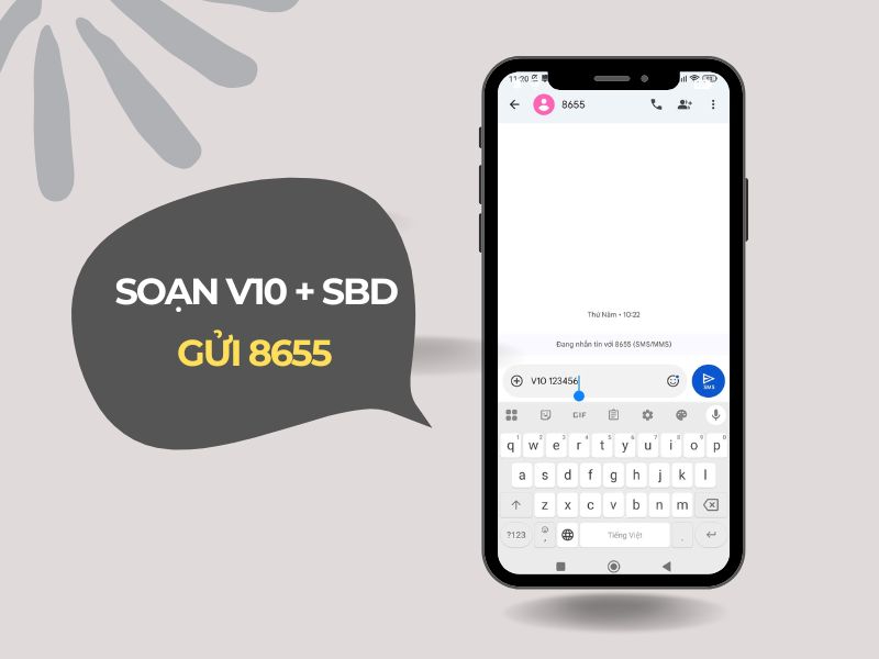 soạn đúng cú pháp và gửi 8655