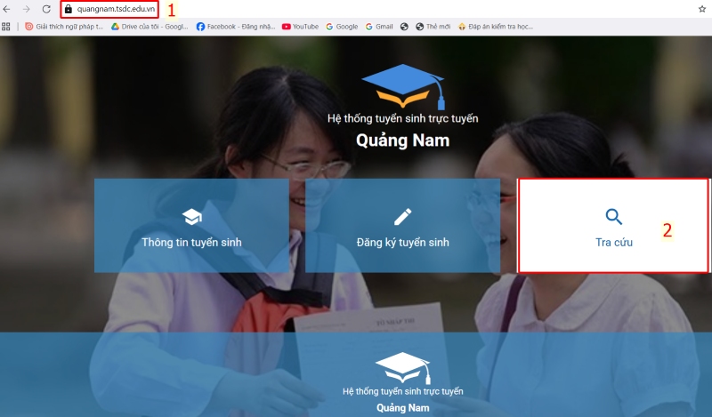 truy cập vào cổng thông tin tra cứu