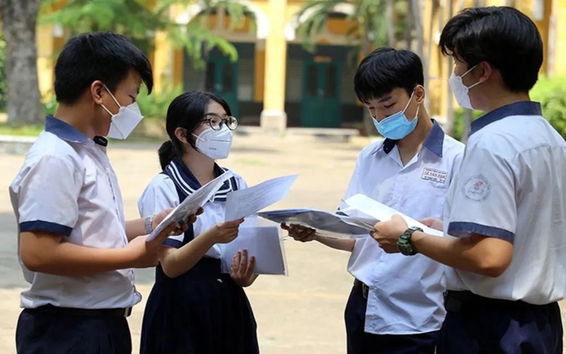 Hoc sinh thi tuyển sinh vào lớp 10 tại tỉnh Tiền Giang