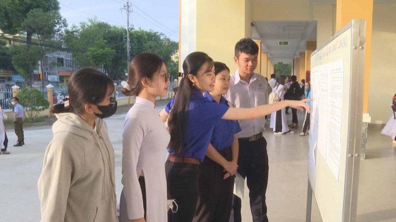 Học sinh trong kỳ thi tuyển sinh lớp 10 tỉnh Trà Vinh