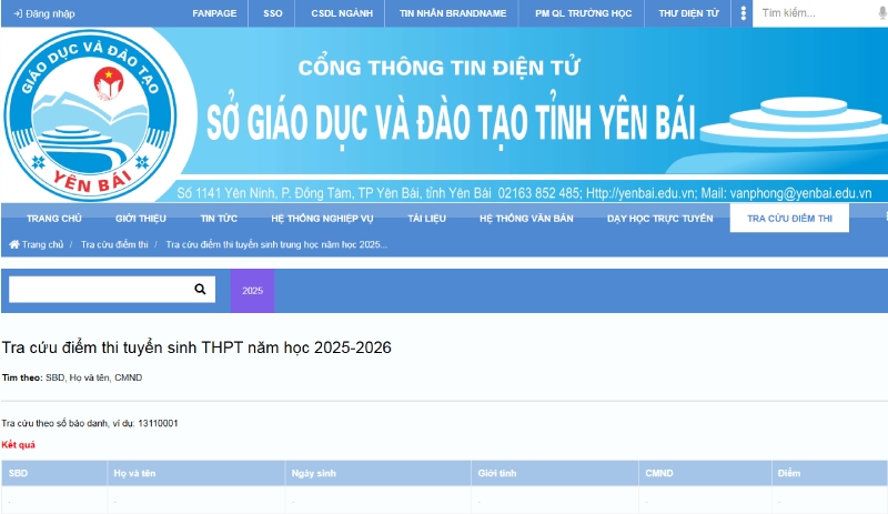 tra cứu thông qua cổng thông tin điện tử