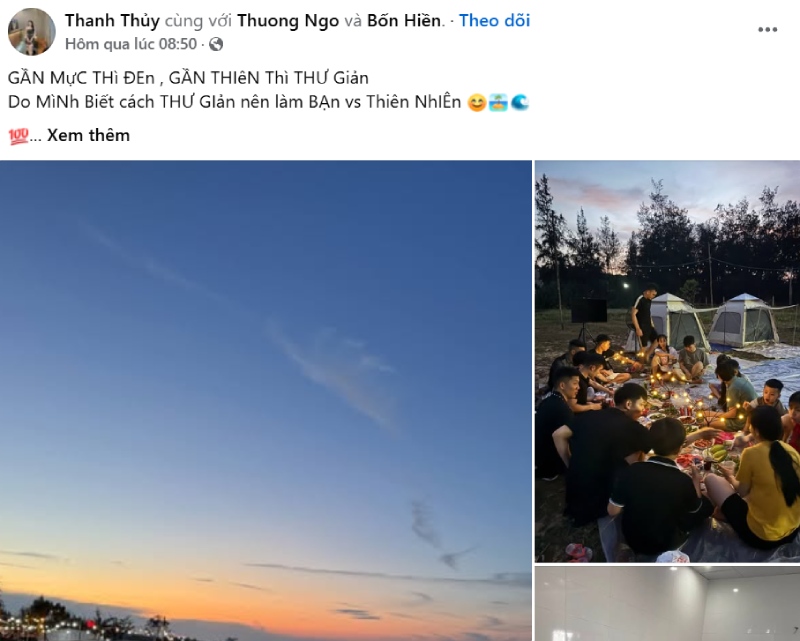 Bài đăng facebook đi du lịch kèm caption đu trend