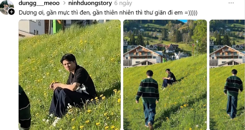 Tùng Dương cũng đu trend gần mực thì đen gần thiên nhiên thì thư giãn